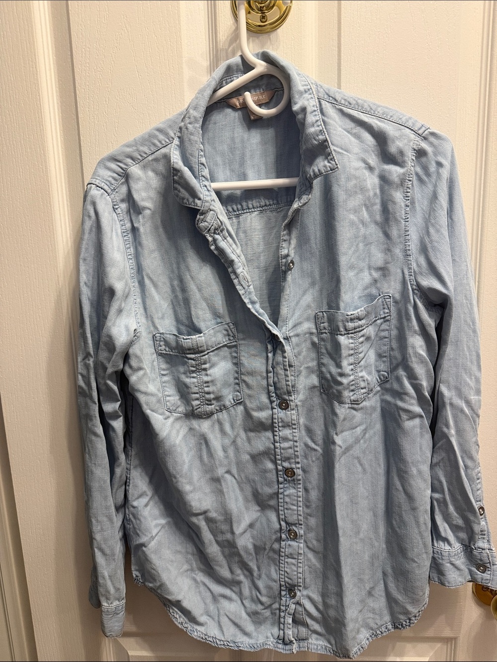 Banana Republic Light Blue Denim Button-Down Shirt